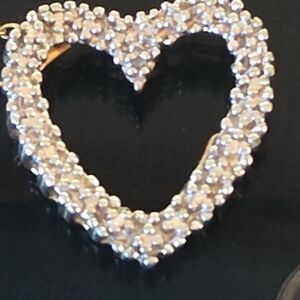 Dazzling Silver Heart Necklace
